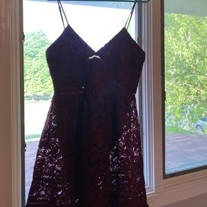 Maroon lace dress